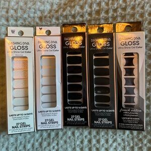 Dashing Diva Gloss - set of 5 - darks and white